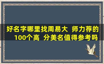 好名字哪里找周易大  师力荐的100个高  分美名值得参考吗